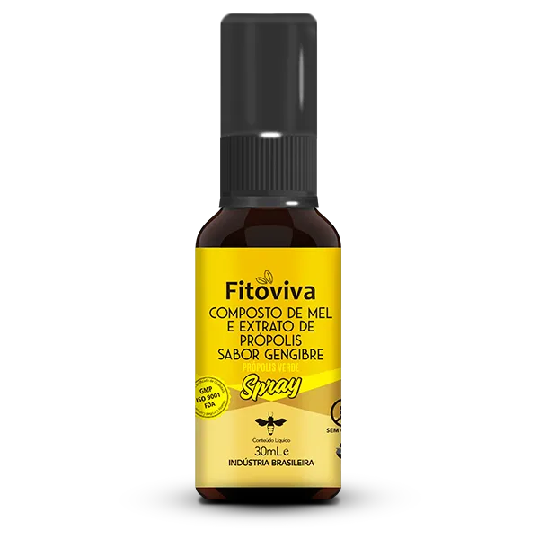 Spray de Mel e Própolis - Sabor Gengibre 30ml